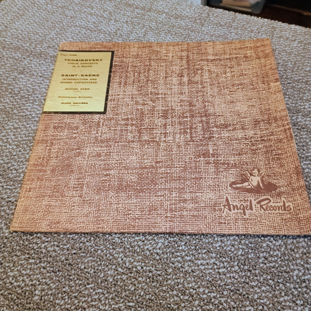 Michael Rabin Tchaikovsky Saint-Saens Angel Records 35388 Vinyl LP Philharmonia